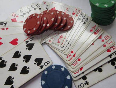 Pokerkarten und Token